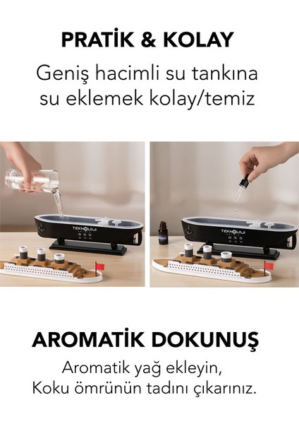Titanic Gemi Aroma Terapi Hava Nemlendirici Uçucu Yağ Difüzör Denizanası Duman Halkası Sprey Aroma fırsatları