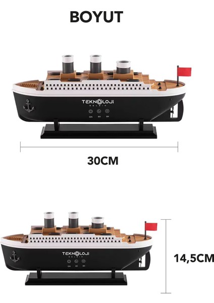 Titanic Gemi Aroma Terapi Hava Nemlendirici Uçucu Yağ Difüzör Denizanası Duman Halkası Sprey Aroma indirimleri