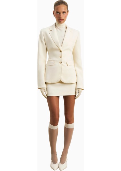 Single Breasted Cinched Waist Blazer Kadın Ceket