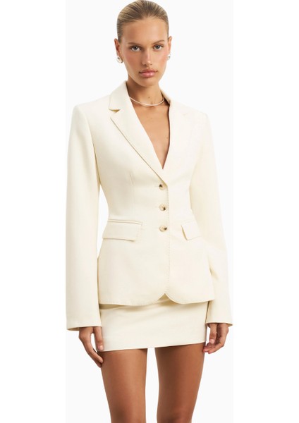 Single Breasted Cinched Waist Blazer Kadın Ceket