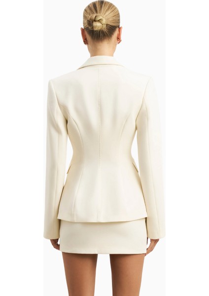 Single Breasted Cinched Waist Blazer Kadın Ceket