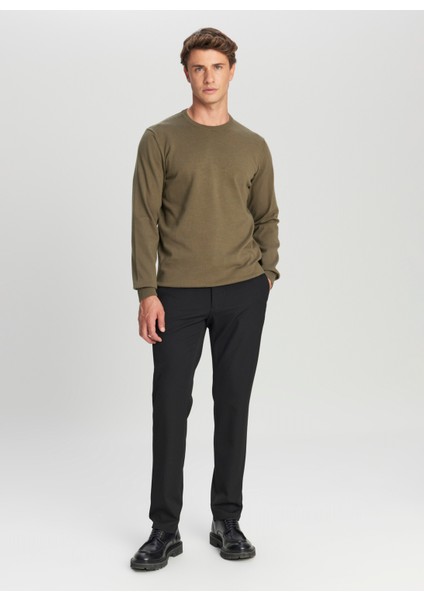 Bisiklet Yaka Standart Haki Erkek Kazak ACE043261432_HAK fiyatları