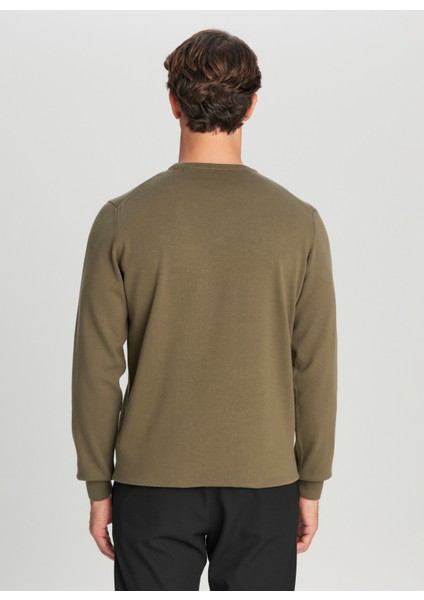 Bisiklet Yaka Standart Haki Erkek Kazak ACE043261432_HAK indirimleri