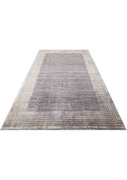 Mahal MHL 01 Antrasit Altın - Viskon Halı | Sık Dokuma Salon Halısı modelleri