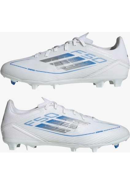 F50 League Erkek Beyaz Çim Saha Kramponu.-