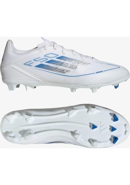 F50 League Erkek Beyaz Çim Saha Kramponu.-