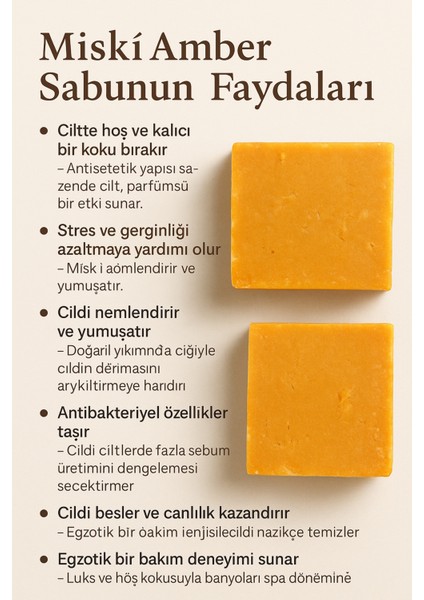 Miski Amber Sabunu – Doğal Parfümsü Koku & Ferahlatıcı Cilt Bakımı 110G fırsatları