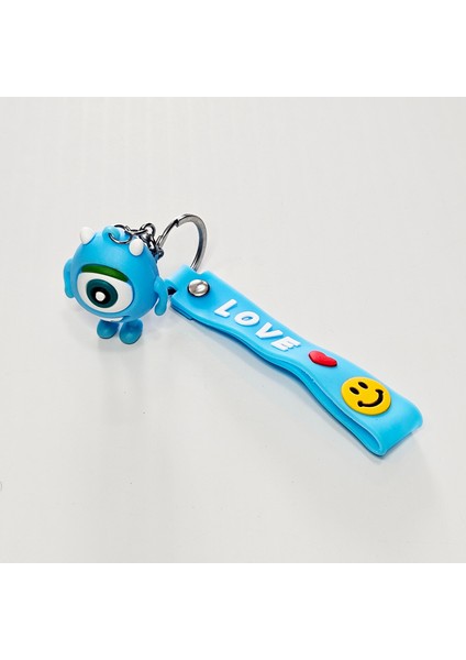 Anahtarlık 3D Silikon Anahtarlik Tek Gözlü Çzgfilm Karakteri