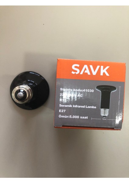 100W E27 Seramik Infrared Lamba ( Işık Vermez Seramik Isıtıcı E 27 Lamba Tarzında )