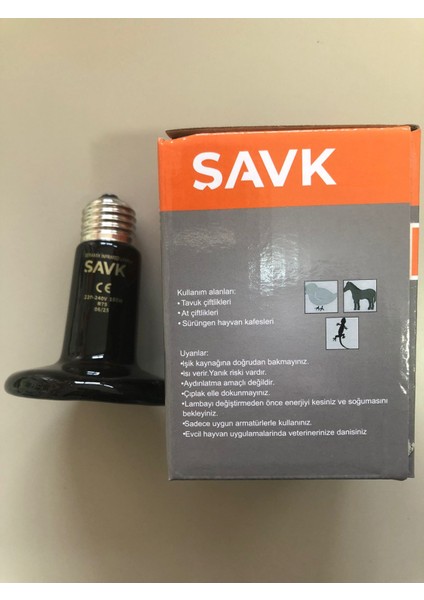 100W E27 Seramik Infrared Lamba ( Işık Vermez Seramik Isıtıcı E 27 Lamba Tarzında ) modelleri