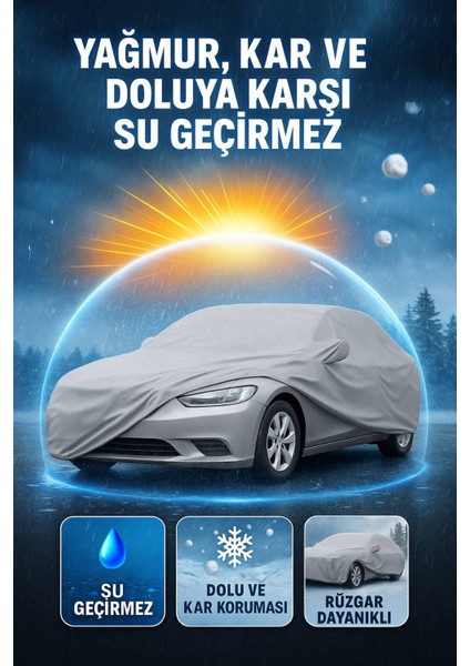 4 Mevsim Dayanıklı Su Geçirmez Lastikli Peva Araç Örtüsü – Uv, Kar, Yağmur ve Rüzgar Koruması modelleri