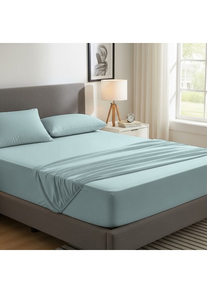 %100 Pamuk Çok Renkli Desenli Lastikli Çarşaf Seti (Çift Kişilik-Modern Tasarım-3 Parça)