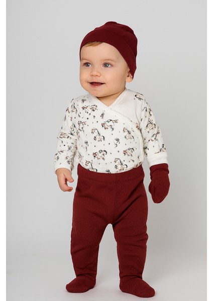 Pamuklu Unicorn Figürlü 5'li Unisex Bebek Takım 0 & 12AY