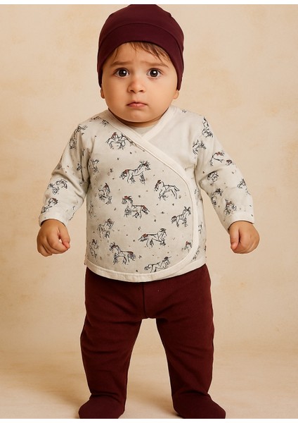 Pamuklu Unicorn Figürlü 5'li Unisex Bebek Takım 0 & 12AY modelleri