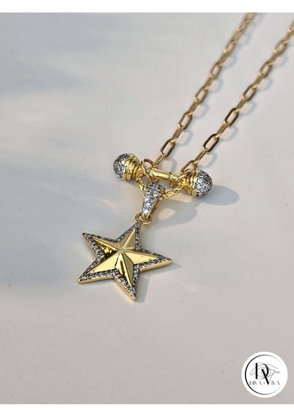 - Glow Necklaces – Işıltılı Gold Kaplama Yıldız Kadın Kolye (KOD-364) modelleri