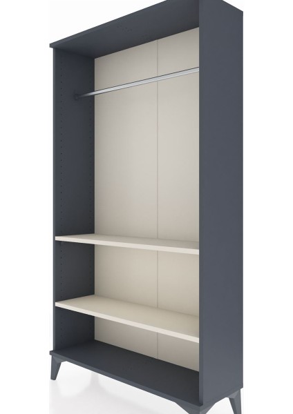 Arges Dolap 2 Raflı Kapaklı Tek Askılı 88X30X163 Antrasit-Aytaşı indirimleri