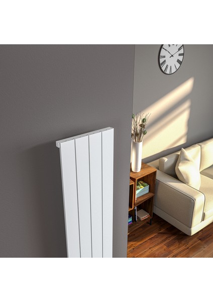 Kalsedon Alüminyum Dekoratif Dikey Radyatör 1800X280 mm – 3 Dilim Inox Renkte Fırçalı Eloksal | 817 W Yüksek Isıl Güç | 5 Yıl Üretici Garantisi modelleri