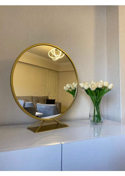 Metal Makyaj Aynası, 50 cm Masa Üzeri Ayna, Kozmetik Ayna modelleri