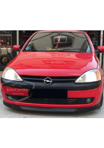 Opel Corsa C 2000-2006 Uyumlu Üniversal Astra H Lip Esnek Ön Lip 2 Parça Tampon Altı Dil Karlık Ön Ek