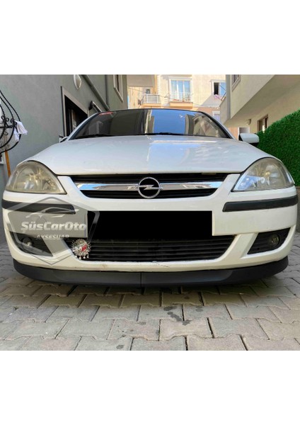 Opel Corsa C 2000-2006 Uyumlu Üniversal Astra H Lip Esnek Ön Lip 2 Parça Tampon Altı Dil Karlık Ön Ek