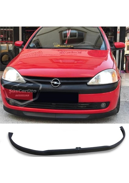 Opel Corsa C 2000-2006 Uyumlu Üniversal Astra H Lip Esnek Ön Lip 2 Parça Tampon Altı Dil Karlık Ön Ek