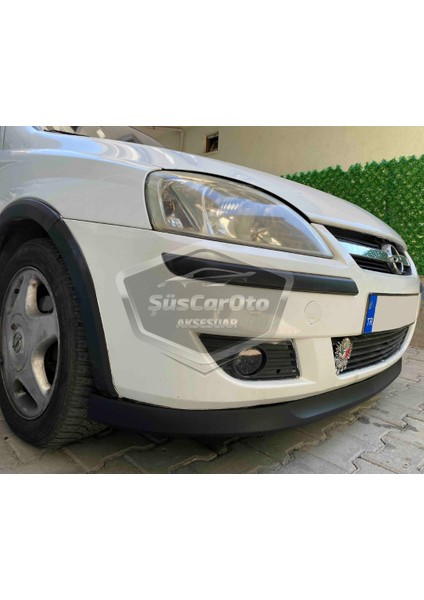 Opel Corsa C 2000-2006 Uyumlu Üniversal Astra H Lip Esnek Ön Lip 2 Parça Tampon Altı Dil Karlık Ön Ek