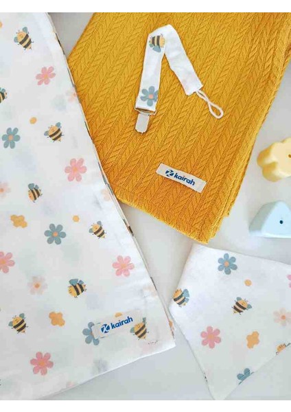 Ilkbahar Arı Desenli Müslin Battaniye Seti fiyatları