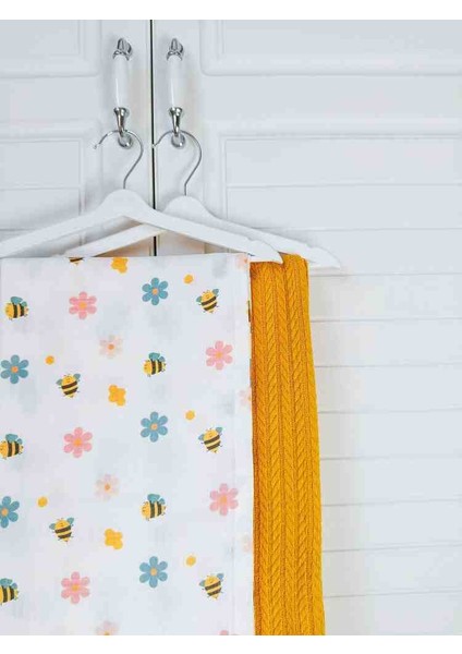 Ilkbahar Arı Desenli Müslin Battaniye Seti indirimleri