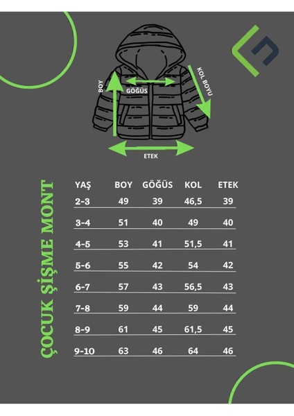 Erkek/kız Çocuk Beyaz Çıkabilir Kapüşonlu Su ve Rüzgar Geçirmez Cepli Kışlık Şişme Mont