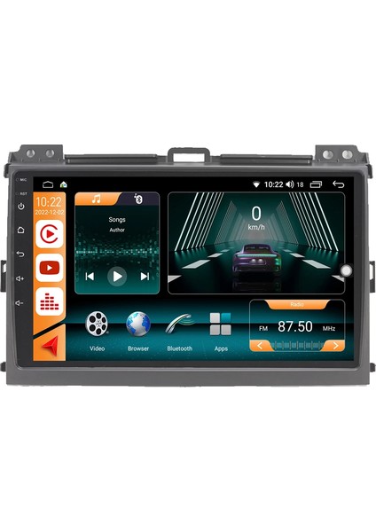 Toyota Land Cruiser Prado 2004/2009 Androidauto/carplay Multimedya