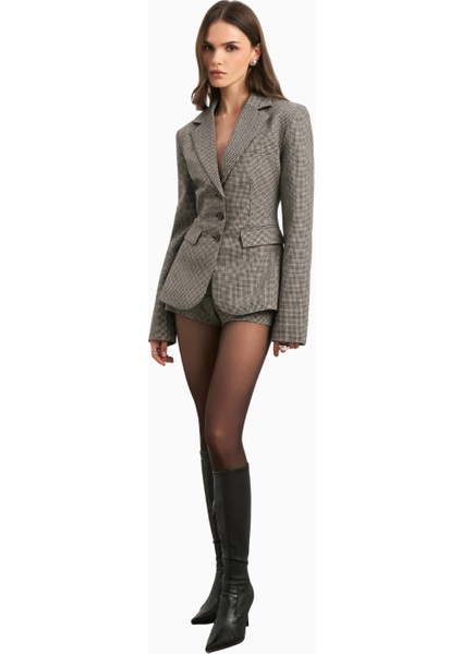 Single Breasted Cinched Waist Blazer Kadın Ceket fiyatları