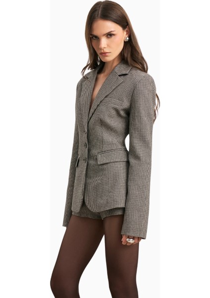 Single Breasted Cinched Waist Blazer Kadın Ceket