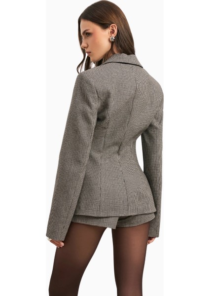 Single Breasted Cinched Waist Blazer Kadın Ceket