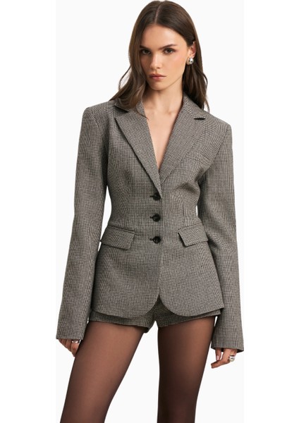 Single Breasted Cinched Waist Blazer Kadın Ceket