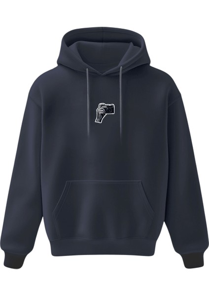 Nostalji Kare Oversize Hoodie