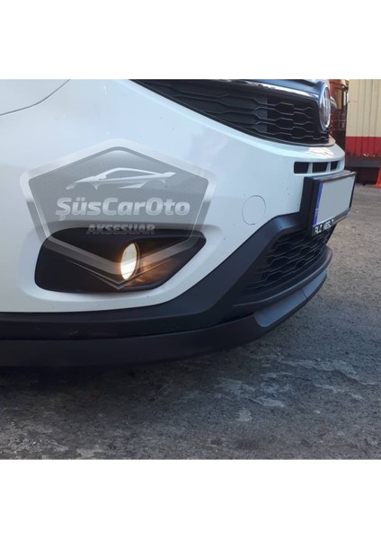 Fiat Doblo D4 2015-2021 Uyumlu Üniversal Astra H Lip Esnek Ön Lip 2 Parça Tampon Altı Dil Karlık Ön Ek