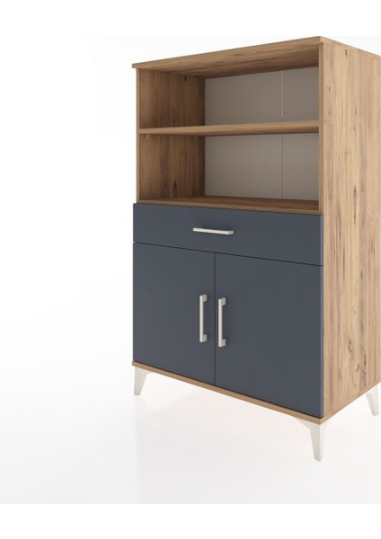 Hyperion Dolap 3 Raflı Tek Çekmeceli 2 Kapaklı 88X44X134 Çam-Antrasit modelleri