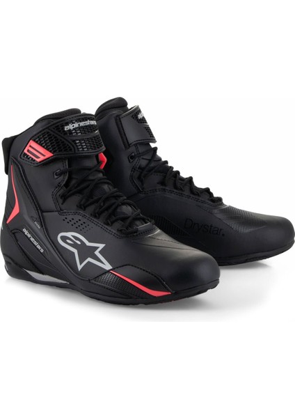 Faster-4 Ds Korumalı Motosiklet Botu Siyah Gri Kırmızı