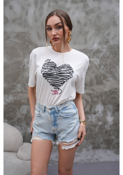 Açık Mavi Jean Şort modelleri