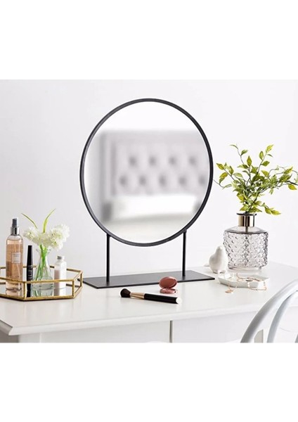 Metal Makyaj Aynası, 50 cm Masa Üzeri Ayna, Kozmetik Ayna