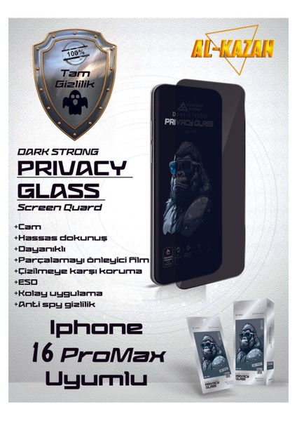 iPhone 16 Pro Max Uyumlu Hayalet Ekran Koruyucu – Ultra Ince Şeffaf, Anti Çizik & Darbeye Dayanıklı