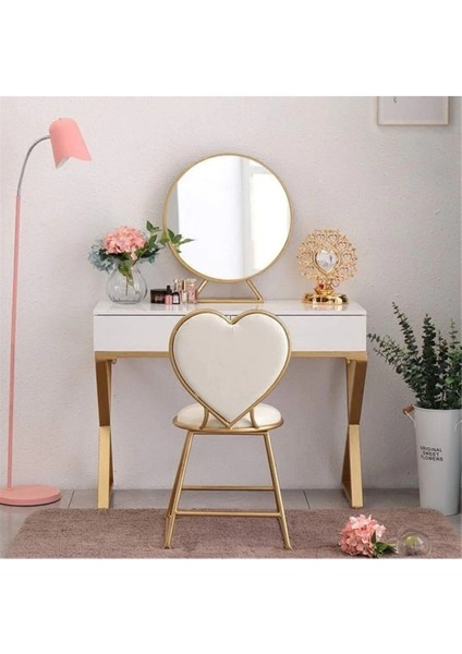 Metal Makyaj Aynası, 50 cm Masa Üzeri Ayna, Kozmetik Ayna