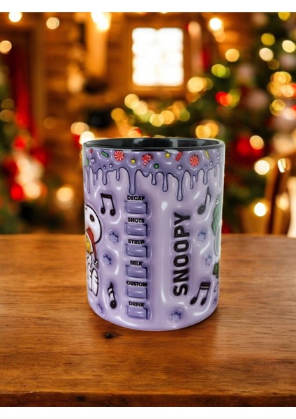 Snoopy Hediyelik Tasarım Kupa Bardak- Ev Ofis Çay Kahve Kupası- Retro Hediye Kupa modelleri