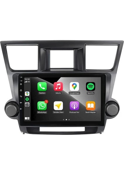 Toyota Highlander 2009/2013 Androidauto/carplay Multimedya