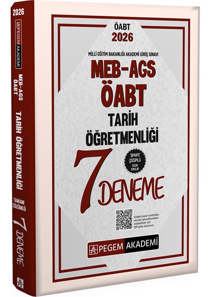 2026 MEB AGS ÖABT Tarih Öğretmenliği Tamamı Çözümlü 7 Deneme