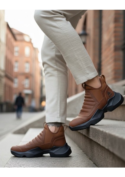 ET0401 Bağcıksız Rahat Yüksek Taban Taba Erkek Spor Yarım Bilek Bot fiyatları