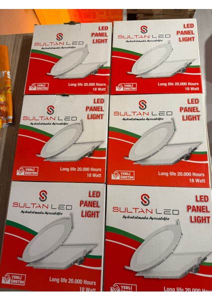 18W Sıvaaltı LED Panel Beyaz Renk (6 Adet)