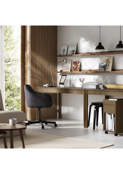 Tonstad Çalışma Masası Kahverengi Meşe Kaplama 140 x 75 cm modelleri