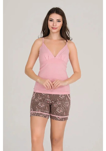 Lady Lingerie Kahverengi 3 Lü Bayan Şort Pijama Takımı fiyatları