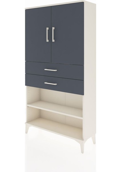 Arges Dolap 3 Raflı 2 Çekmeceli 2 Kapaklı 88X30X163 Aytaşı-Antrasit modelleri